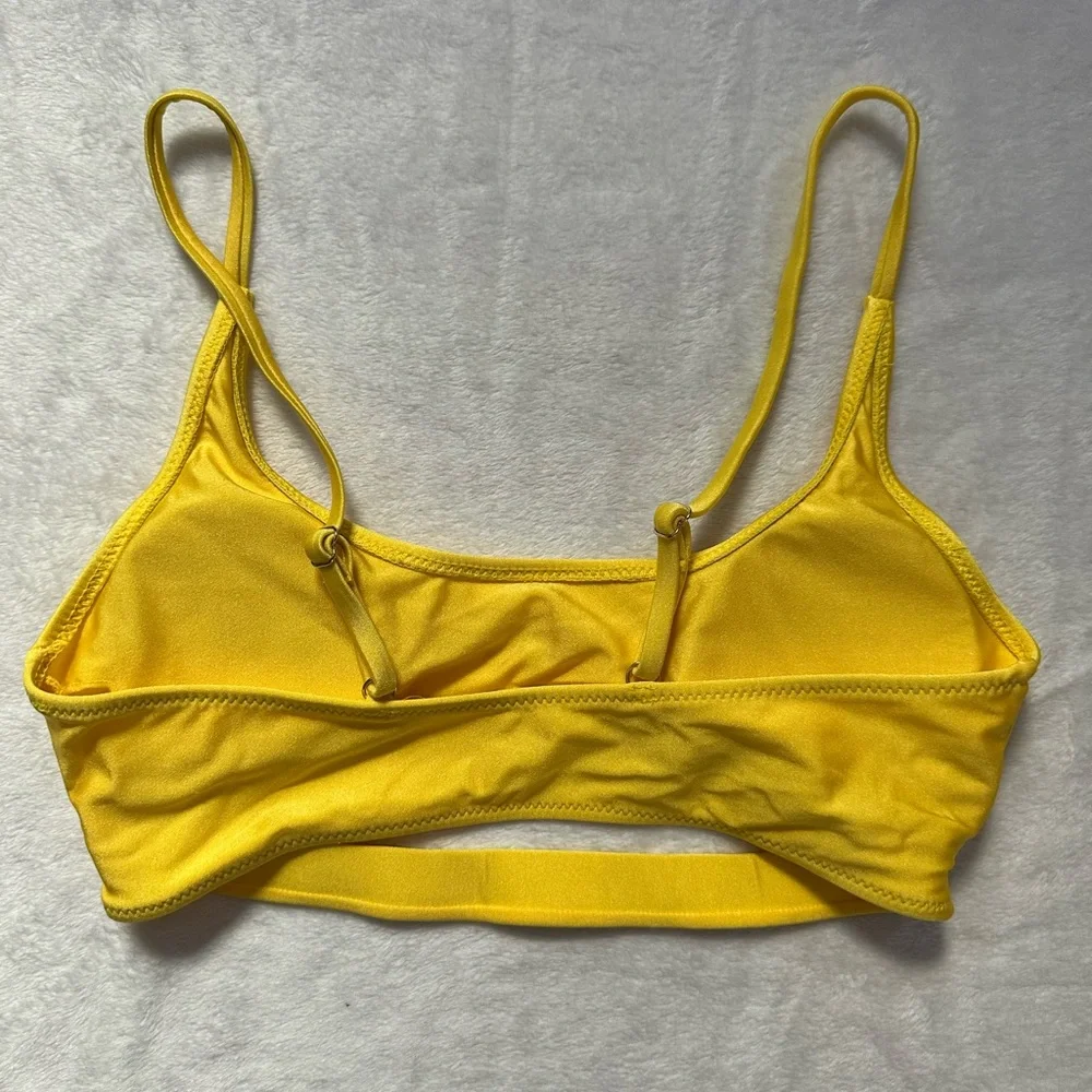 Amazon Yellow Cutout High Leg Bikini Size Medium NWOT